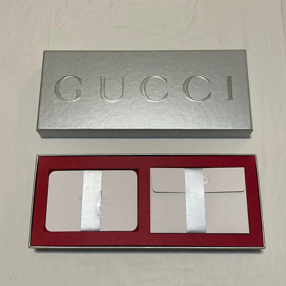 Gucci Box Holiday Stationary Envelopes NEW Authentic